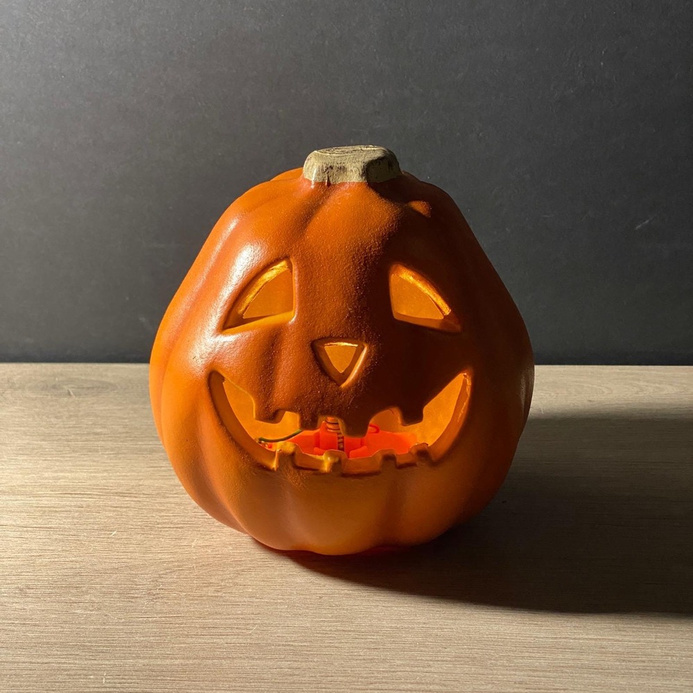Paper Magic Group Light Up Jack O Lantern Pumpkin SMALL 5" Halloween Decor 1998
